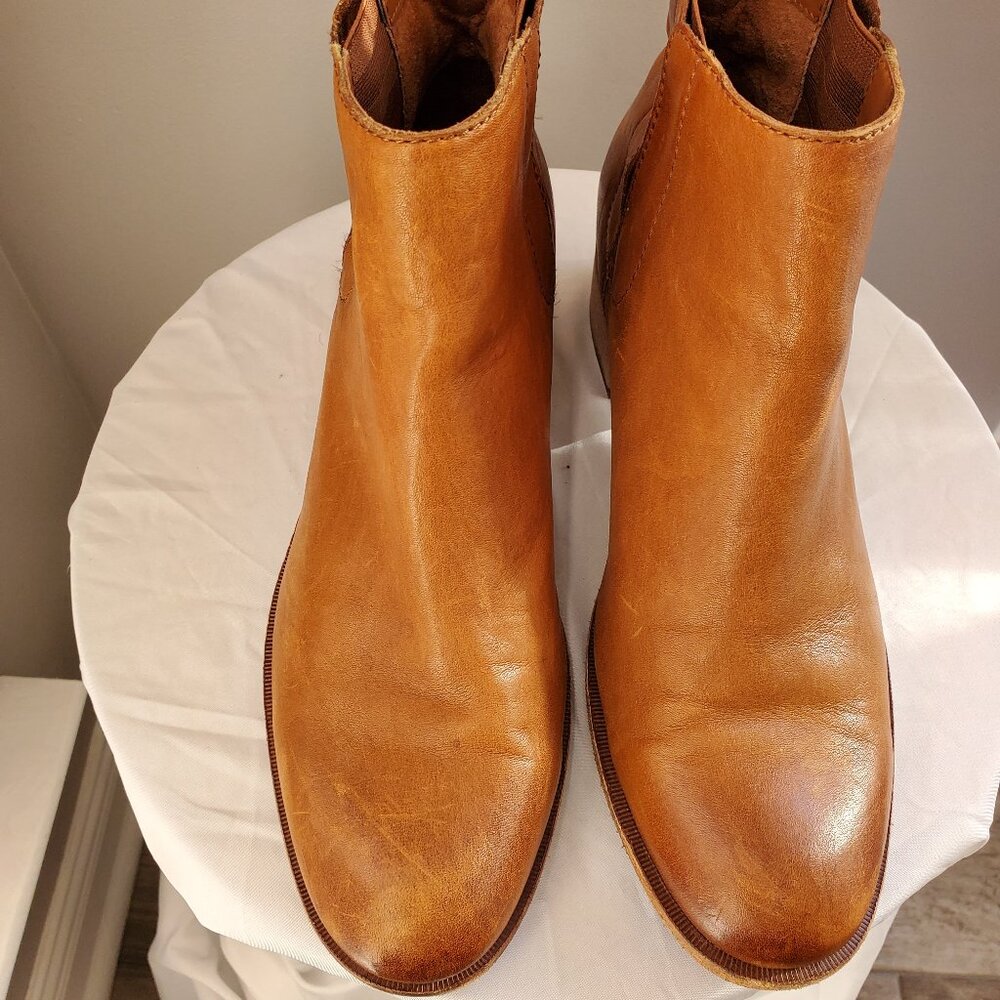 Kork ease brown leather ankle boots
